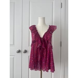 NWT Free People Fearless Ruffle Racerback Boho Fairy Fairycore Ethereal Mermaid